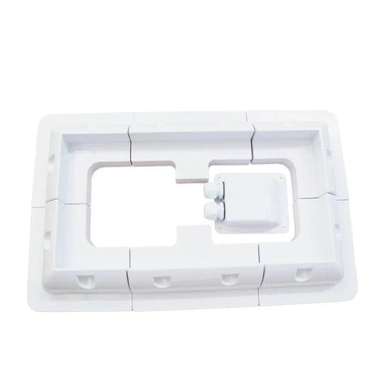 EU RV Top Roof Solar Panel Mounting Fixing Bracket Kit Wire Box ABS Supporting Holder for Caravans Camper Boat Yacht Motorhome