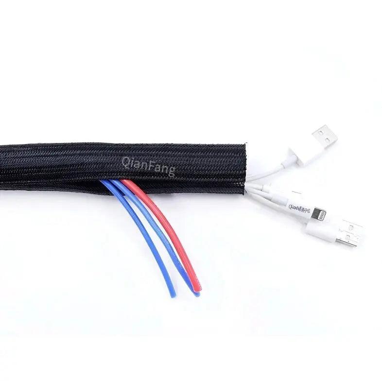 Expandable Cable Sleeve| PET Braided Wire Wrap 1M/3M/5M optional - electrical center b2c