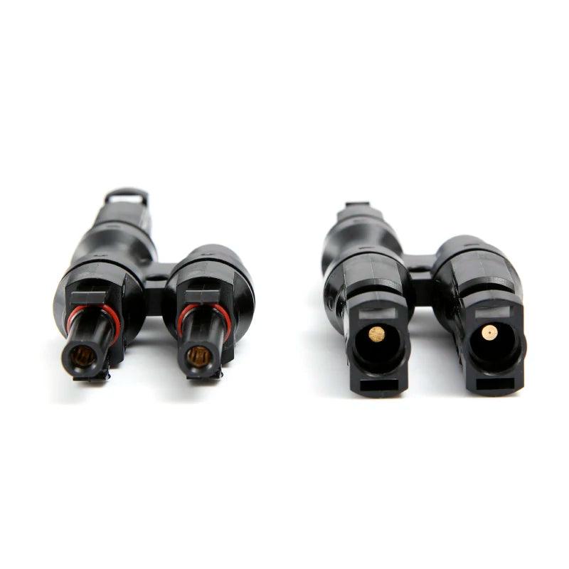 Free Shipping IP67 2 to 1 T Branch PV Connector Solar Stecker MMF+FFM Solar Panel Connectors PV combiner box 2 in 1 out
