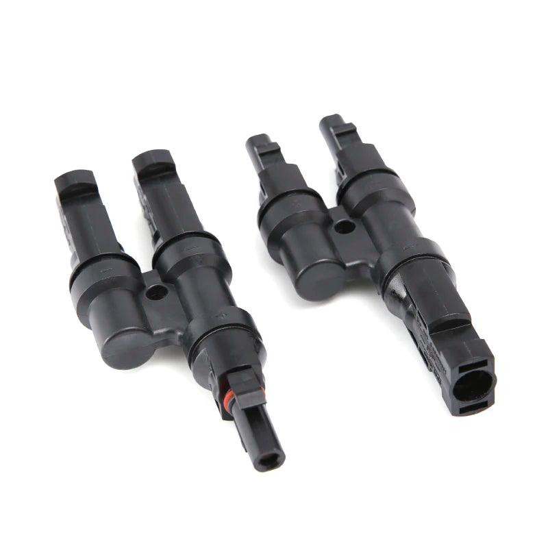 Free Shipping IP67 2 to 1 T Branch PV Connector Solar Stecker MMF+FFM Solar Panel Connectors PV combiner box 2 in 1 out