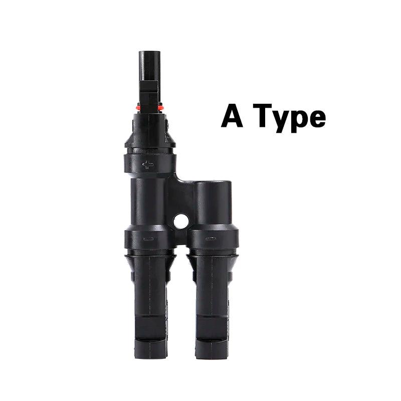 Free Shipping IP67 2 to 1 T Branch PV Connector Solar Stecker MMF+FFM Solar Panel Connectors PV combiner box 2 in 1 out