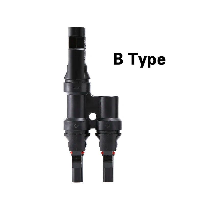 Free Shipping IP67 2 to 1 T Branch PV Connector Solar Stecker MMF+FFM Solar Panel Connectors PV combiner box 2 in 1 out