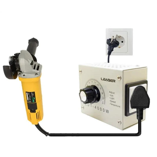 Free Shipping SCR Dimmer Portable Speed Temperature Light Voltage Adjustable Regulator AC220V 4000W Compact Voltage Controller,4000w controllable voltage regulator