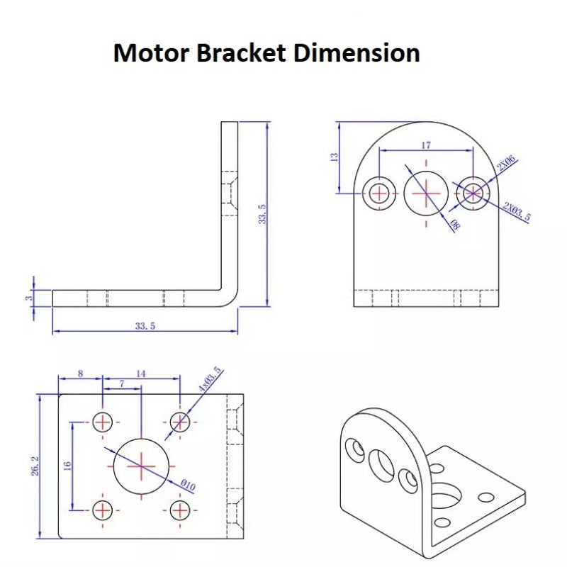 JGA25-370 shaft length 5mm Mini DC Gear Motor