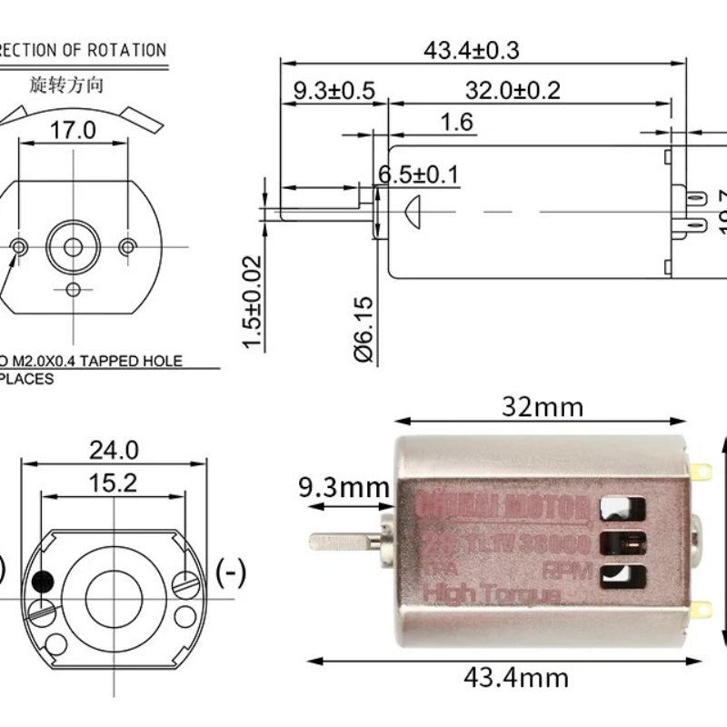 FK280 motor, 280 brushed dc motor, 11.1v high speed motor, 38000rpm dc motor, high torque toy motor, foam dart blaster motor, rc car replacement motor, n35sh magnet motor, high performance hobby motor, 1.5mm d-shaft motor