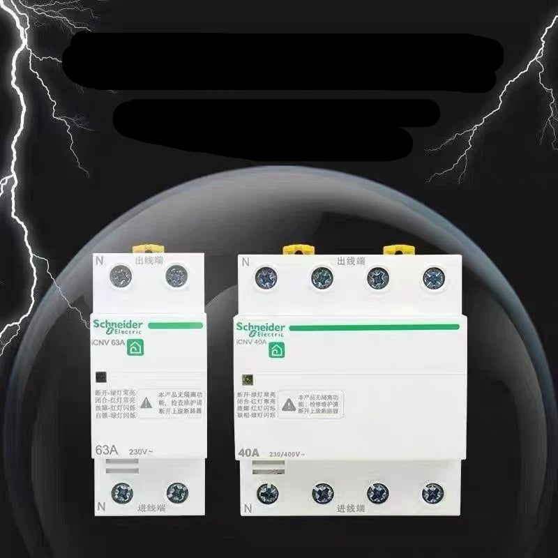 شنايدر أكتي 9 A9 Series iCNV واقي من الجهد الزائد والمنخفض ذاتي الاستعادة، منزلي 2P / 4P