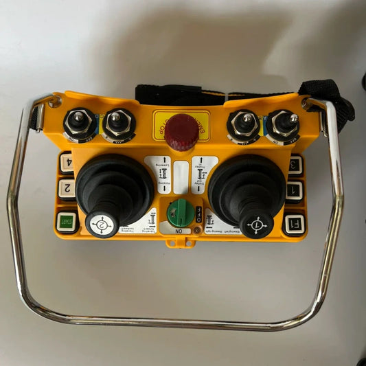 F24-60 joystick remote, V Segment 24v 1 Transmitter 1 Receiver radio control,5 speed joystick remote, emergency stop crane remote,