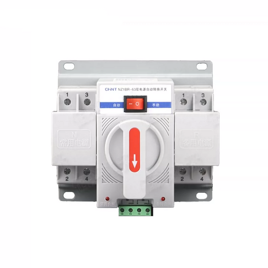 ats transfer switch,dual power automatic changeover switch,automatic mains backup switch,2p 4p cb class ats switch,ac220v 400v power switch,10a~63a dual power transfer,home generator auto transfer switch,solar power changeover breaker,overload undervoltage protected ats
