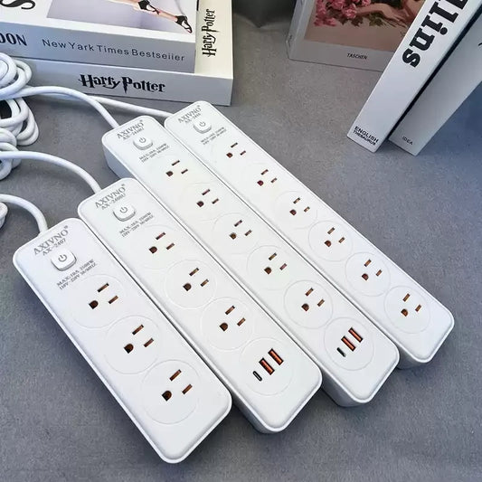US Standard Power Strip 3/4/5/6 Outlets with USB Type C