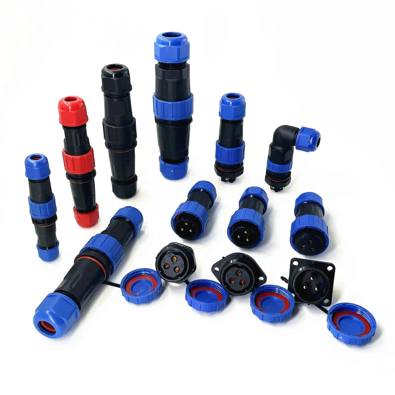 SP20 IP68 Gold‑Plated Aviation Connector 2‑3‑4‑5‑7‑9‑12Pin, Docking / Rear Nut / Flange Mount / Square Mount