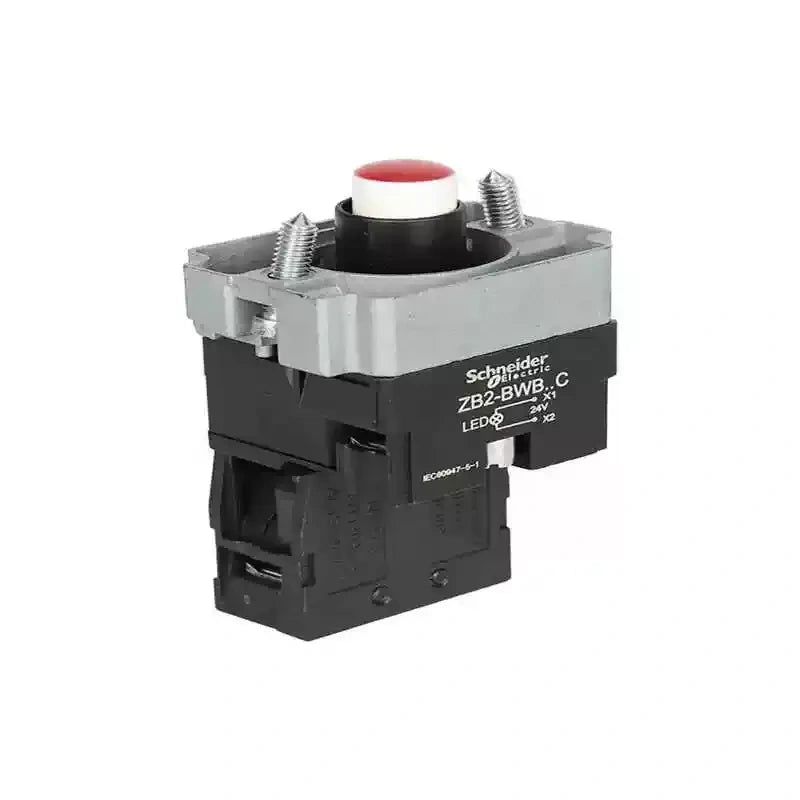 ZB2BW push button,ZB2BWB31C,ZB2BWB41C,ZB2BWM31C,illuminated push button,LED pushbutton switch,22mm lighted push button,ACDC24V push button,AC220V indicator button,green illuminated push button,flat head push button,momentary push button,industrial control switch,machine tool signal button,XB2 series accessory,LED lamp holder push button