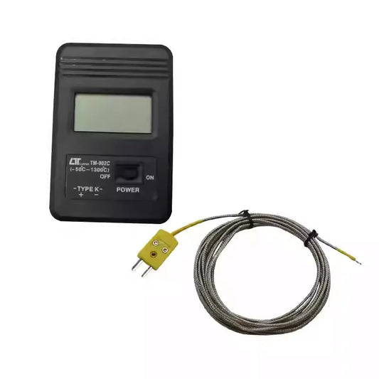 Industrial K-Type Thermocouple Thermometer | High Temperature Tester with Shielded Probe for Wave Soldering, Oven & Furnace