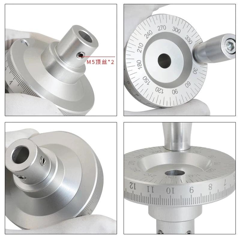 Lathe Laser Engraving with Scale Handle Hand Wheel Sliding Table Metal Circle Hand Wheel Inner Diameter 6mm/8mm/10mm/12mm