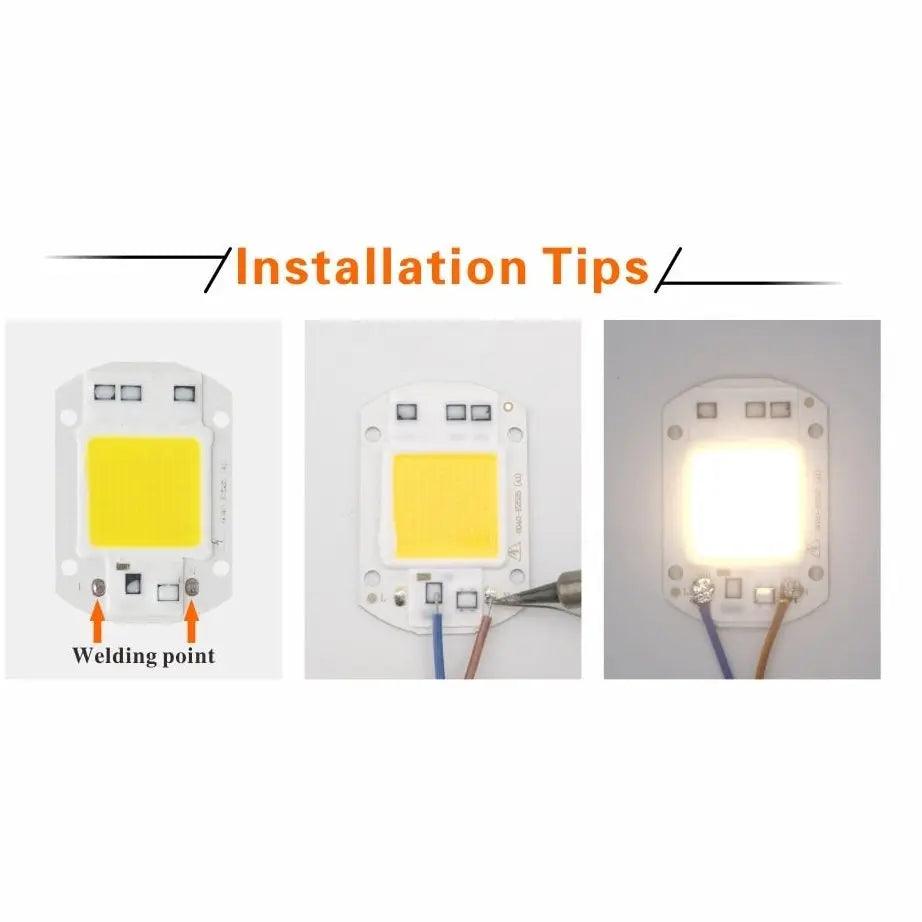 LATTUSO- 10pcs/lot COB Chip| 10W-50W Cold/Warm light optional - electrical center b2c