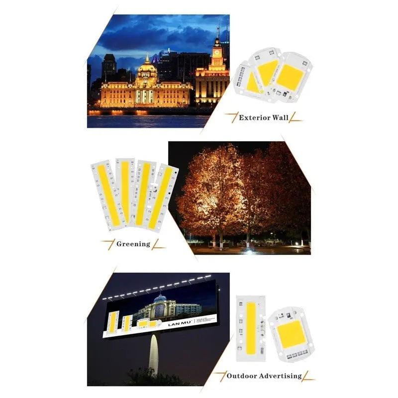 LATTUSO- 10pcs/lot COB Chip| 10W-50W Cold/Warm light optional - electrical center b2c
