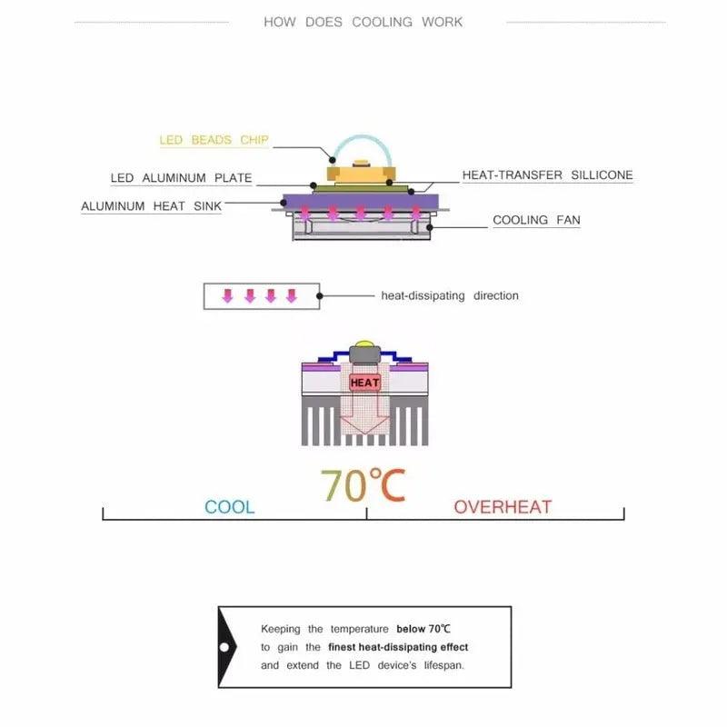 LATTUSO- 10pcs/lot COB LED Chip Phyto Lamp|  10W-50W optional - electrical center b2c