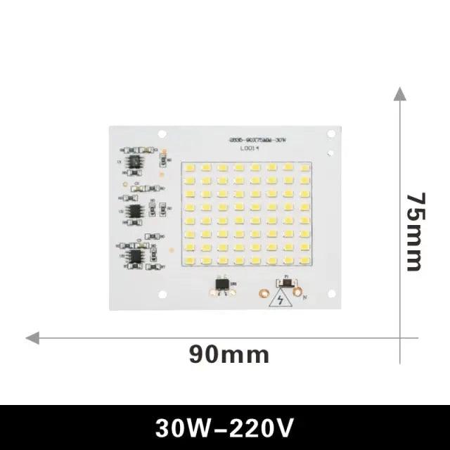 LATTUSO- 6pcs/lot Floodlight COB Chip SMD 2835 5730| 10W-100W optional - electrical center b2c