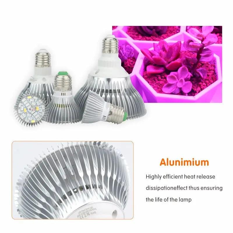 LATTUSO- E27 LED Grow Light| Hydroponic Lighting 18W-80W optional - electrical center b2c