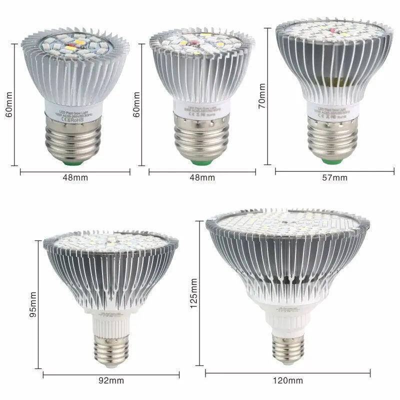LATTUSO- E27 LED Grow Light| Hydroponic Lighting 18W-80W optional - electrical center b2c