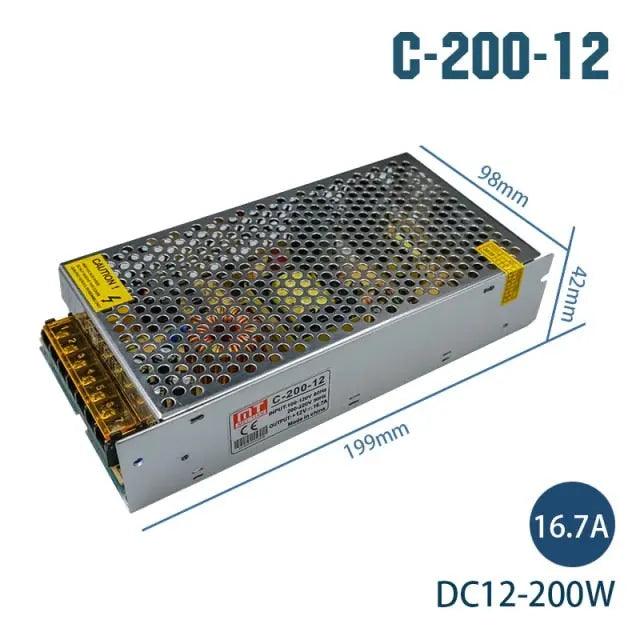 LATTUSO- Transformers 220V To 12V / Led Strip Power Adapter 1A-30A optional - electrical center b2c