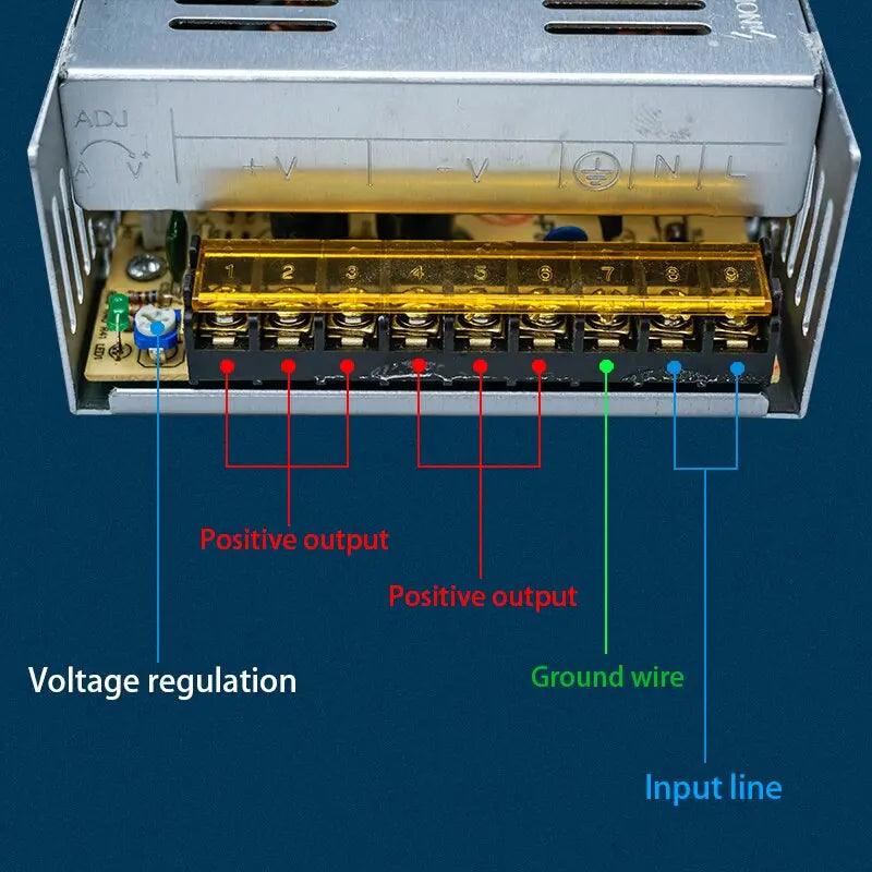 LATTUSO- Transformers 220V To 12V / Led Strip Power Adapter 1A-30A optional - electrical center b2c