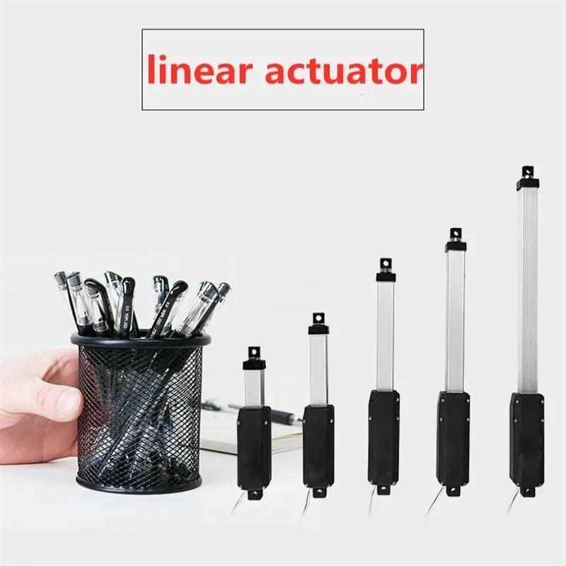 Linear Actuator 20N DC 12V Lifter Telescopic Rod 25mm 50mm 75mm 100mm 150mm Switch Pause Remote Controller Micro Lineal Actuador