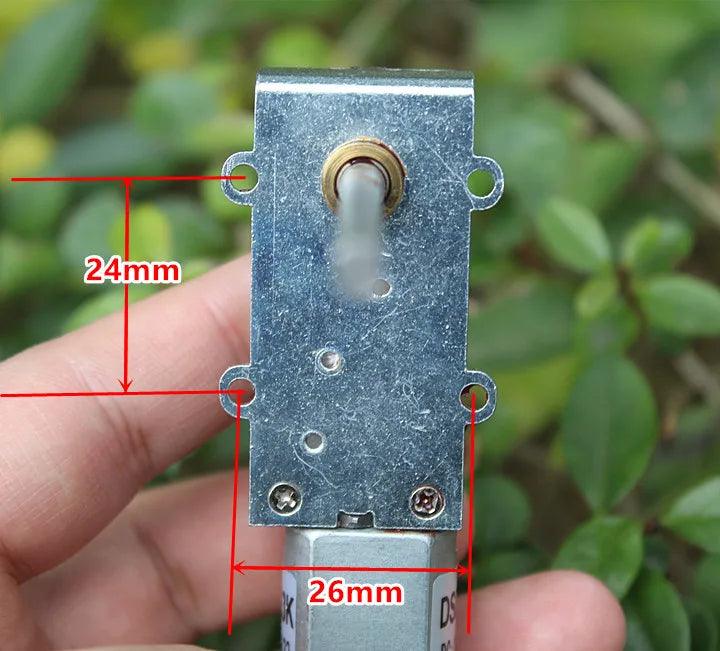 Long Dual Axis Length 64mm DC Reduction Motor Turbine Worm All Metal Gear Reducer DC6V-12V Motor Speed 95RPM-190RPM