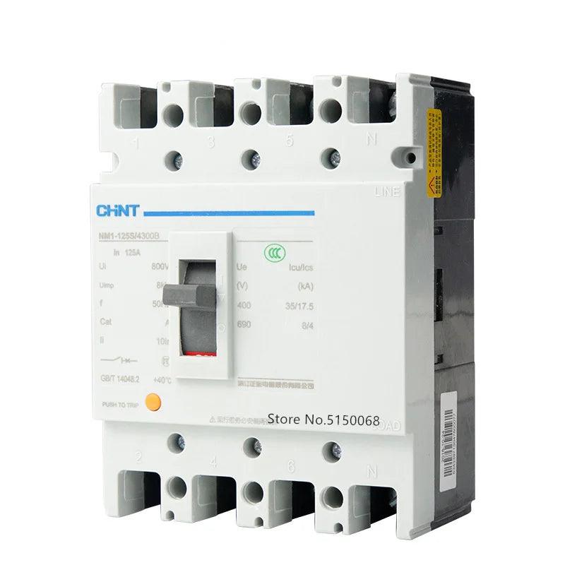 CHINT MCCB Molded Case Circuit Breaker NM1 EZC100 NSX100 NSX100N EZC100F EZC100H 10A-630A 3P 4P 125A 160A 200A 250A 350A 630A