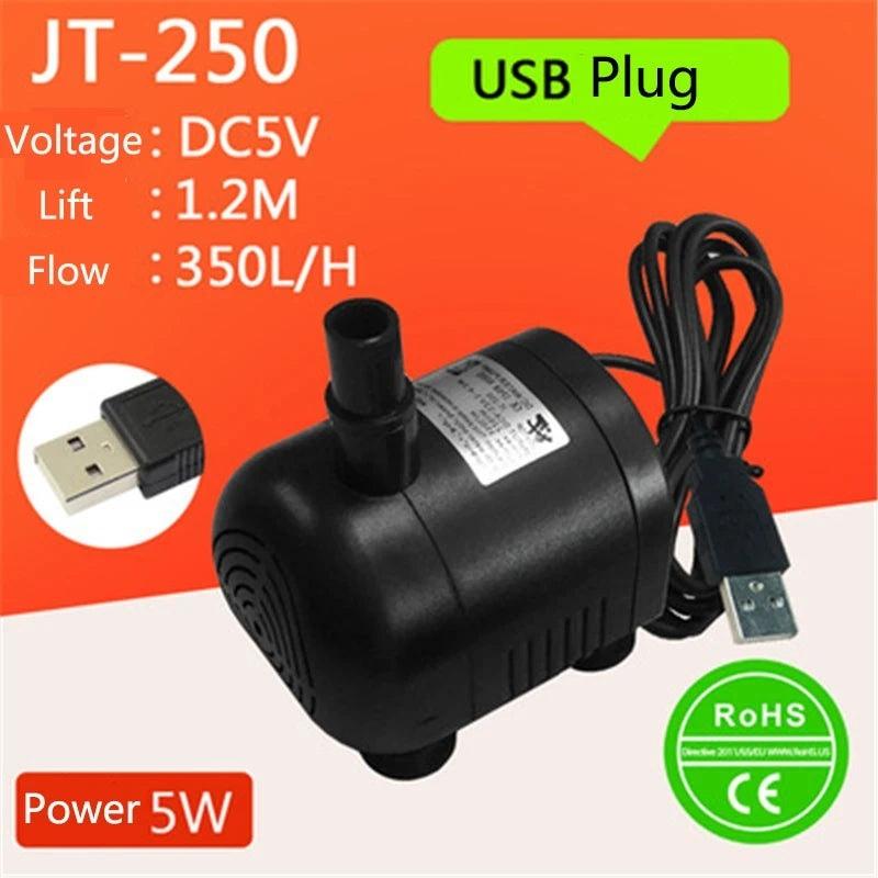 Mini Water Pomp DC 12V Submersible Pump USB 5V Electric Brushless Motor Pump AC 220V DIY Aquarium Fish Tank