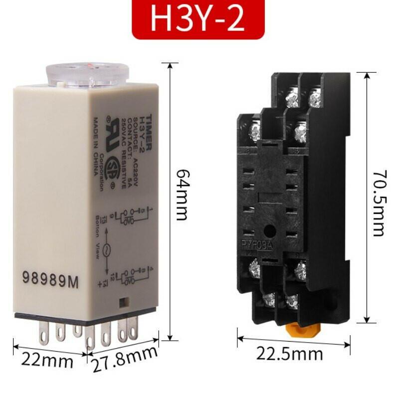 Power on Delay Time Relay H3Y-4 H3Y-2 DC12V24vAC220v.