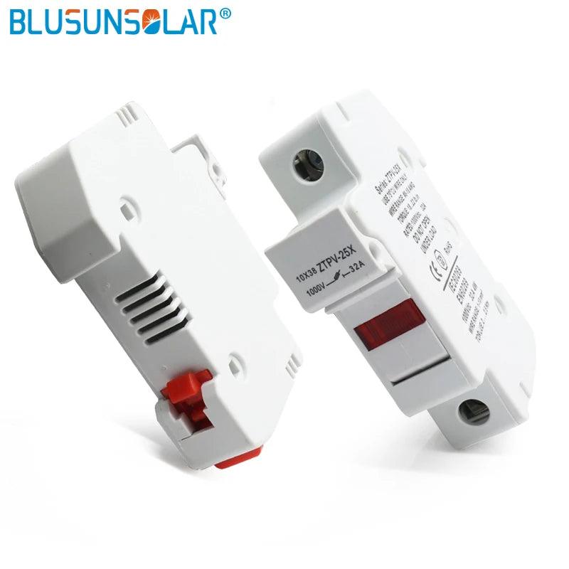 PV Solar 10a 12a 15a 20a 30a Fuse 1000V DC Fusible 10x38 GPV, with LED Fuse Holder for Solar System Protection