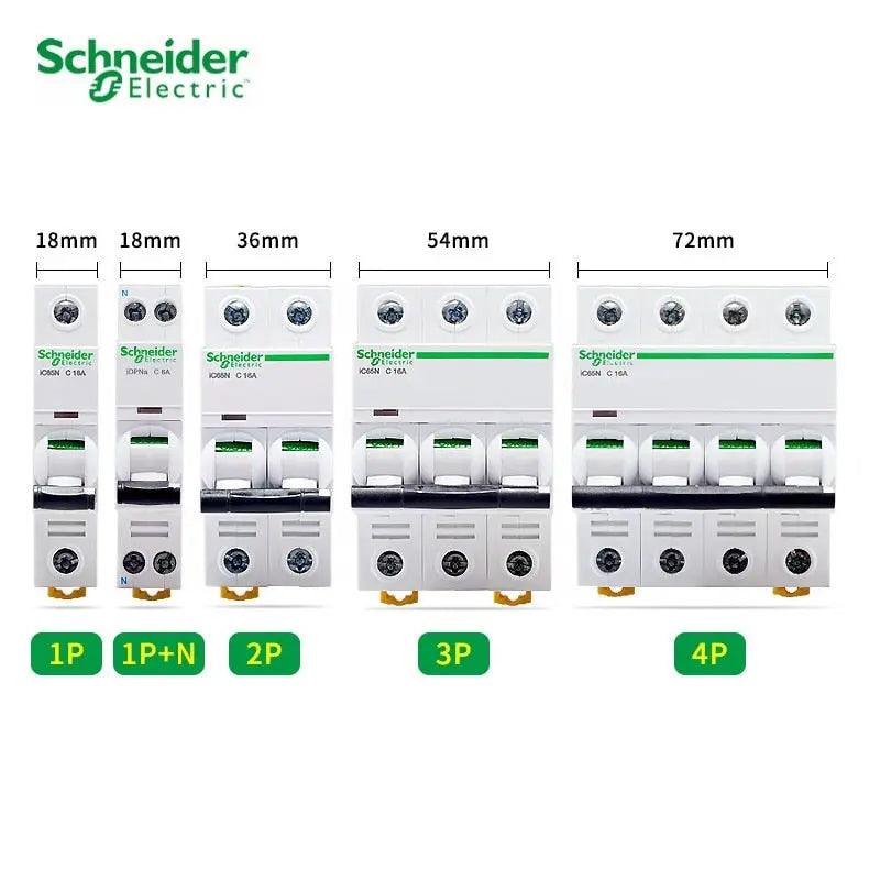 Schneider-  Mini Circuit Breaker iC65N| 1P-4P C type/ 1A up to 63A - electrical center b2c,schneider electric ic65n