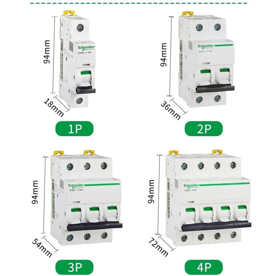 Schneider-  Mini Circuit Breaker iC65N| 1P-4P C type/ 1A up to 63A - electrical center b2c,schneider electric ic65n