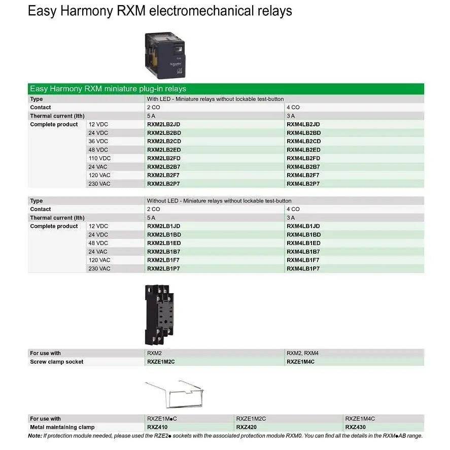 Schneider-  RXZE1M4C  Screw Clamp Socket for Use With RXM4  (10pieces/lot) - electrical center b2c