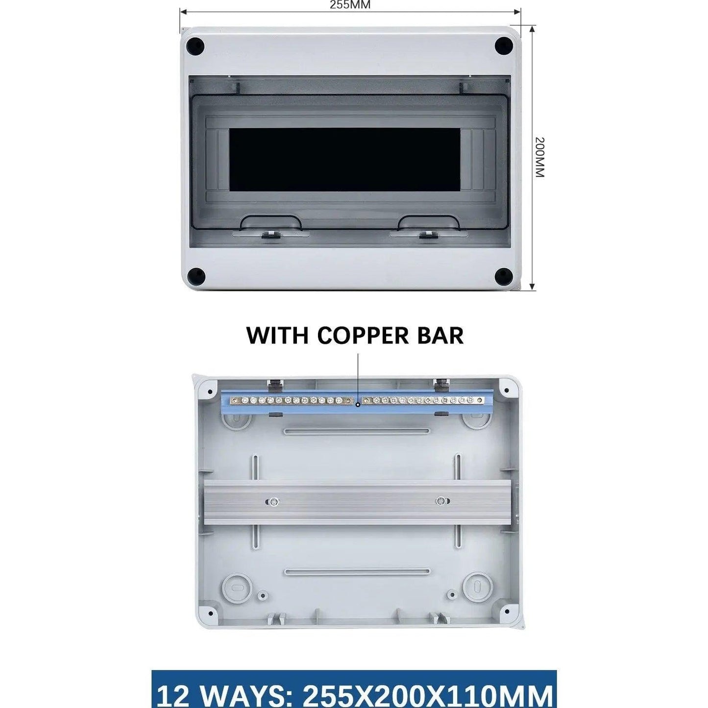 TAIXI- 2/5/8/12/15/18/24 Ways Outdoor IP65 Electrical Distribution Box - electrical center b2c