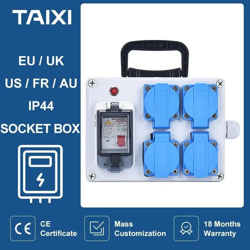 TAIXI- Outdoor IP54 Mobile Portable Industrial Socket Box - electrical center b2c