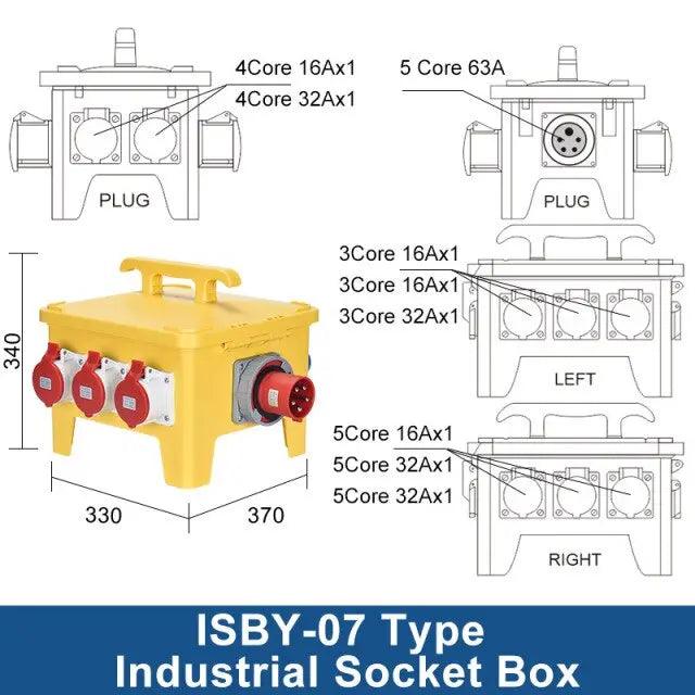 TAIXI- Outdoor Waterproof Industrial Portable Socket Box With MCB RCBO - electrical center b2c