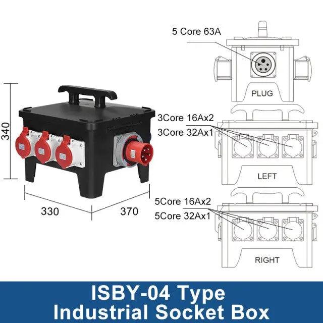 TAIXI- Outdoor Waterproof Industrial Portable Socket Box With MCB RCBO - electrical center b2c
