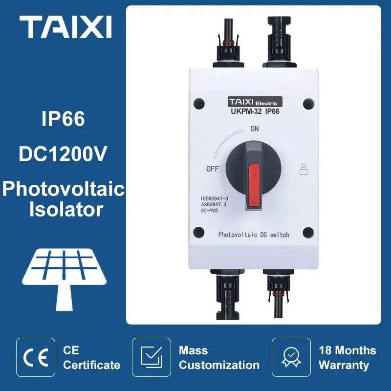 TAIXI- Photovoltaic IP66 Electrical Isolator Solar Switch| DC Switch 1000V 1200v - electrical center b2c