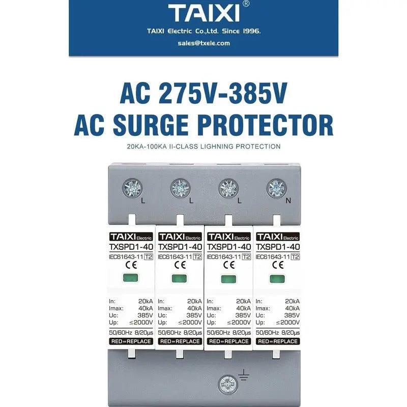 TAIXI- Surge Protective Device AC 220V 380V SPD 20KA up to 100KA - electrical center b2c