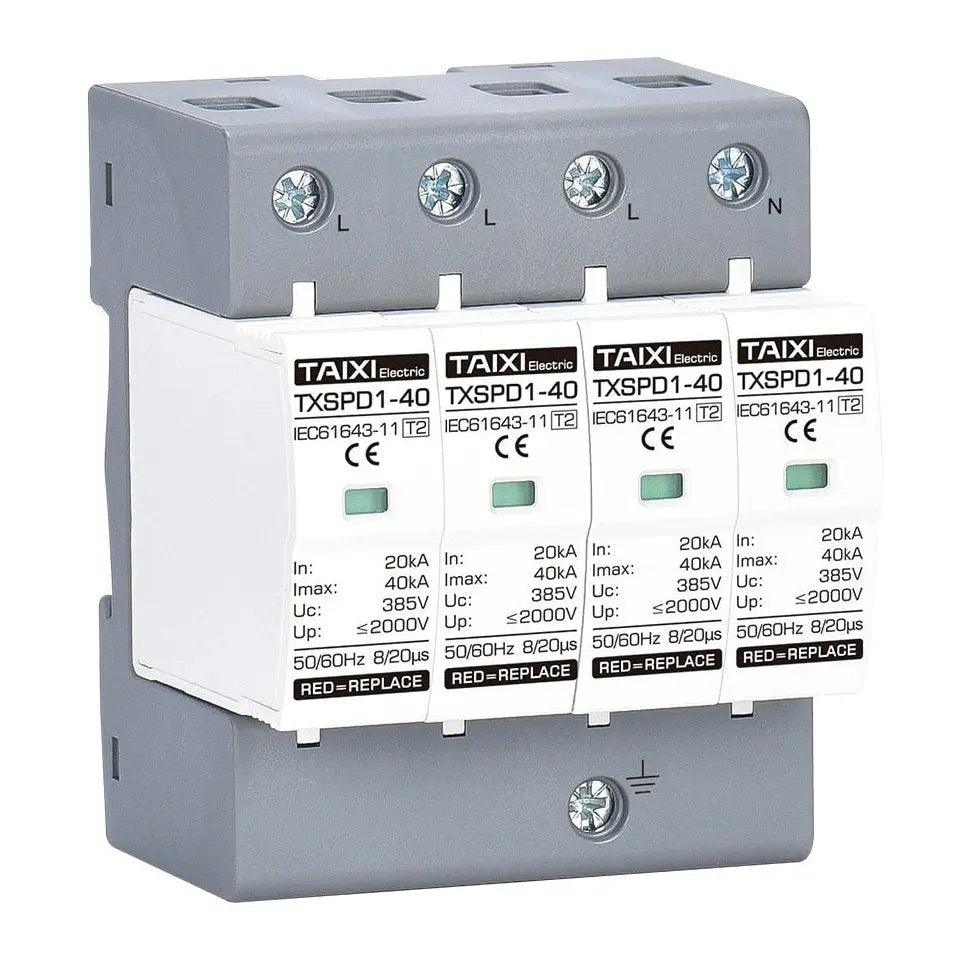 TAIXI- Surge Protective Device AC 220V 380V SPD 20KA up to 100KA - electrical center b2c