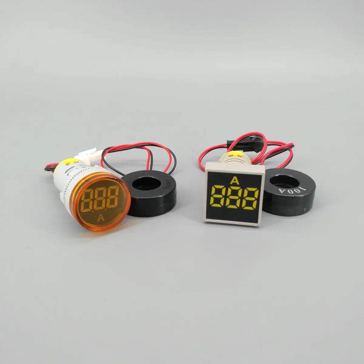 TOMZN- 22MM LED Digital Ampere Meter 0-100A / Multicolor Optional - electrical center b2c,current indicator led