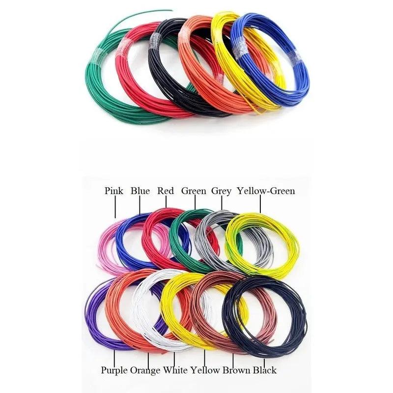 UL1007- 5M/10M Electronic Wire Copper Cable| 30-18AWG, Multicolor Optional - electrical center b2c