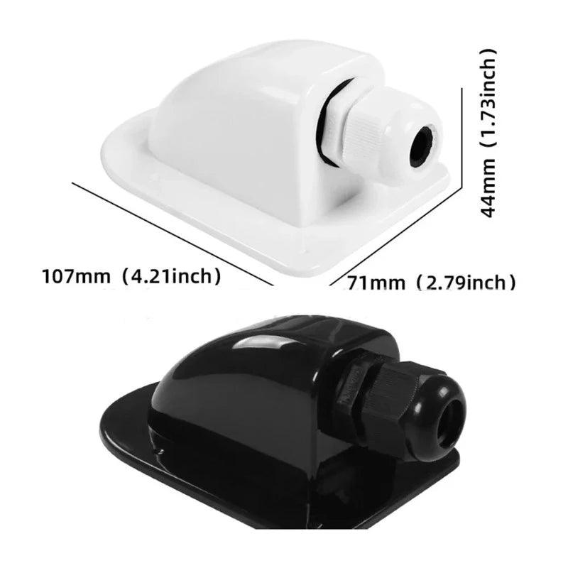 Waterproof UV-resistant ABS solar double entry for cable wire 6mm to 12mm for RV roof Boat