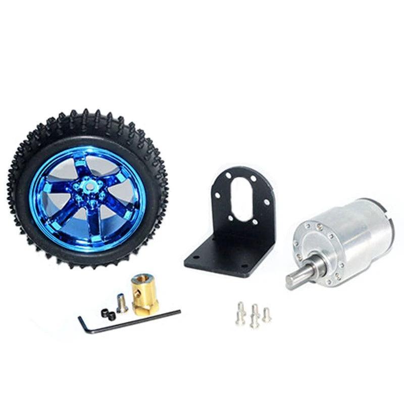 Wheel Hub Motor Kit Dia 65mm 85mm 130mm 6V 12V 24V DC Reduce Speed 7rpm To 960rpm PWM Metal Gear Box RC Car Tire Engine Drive