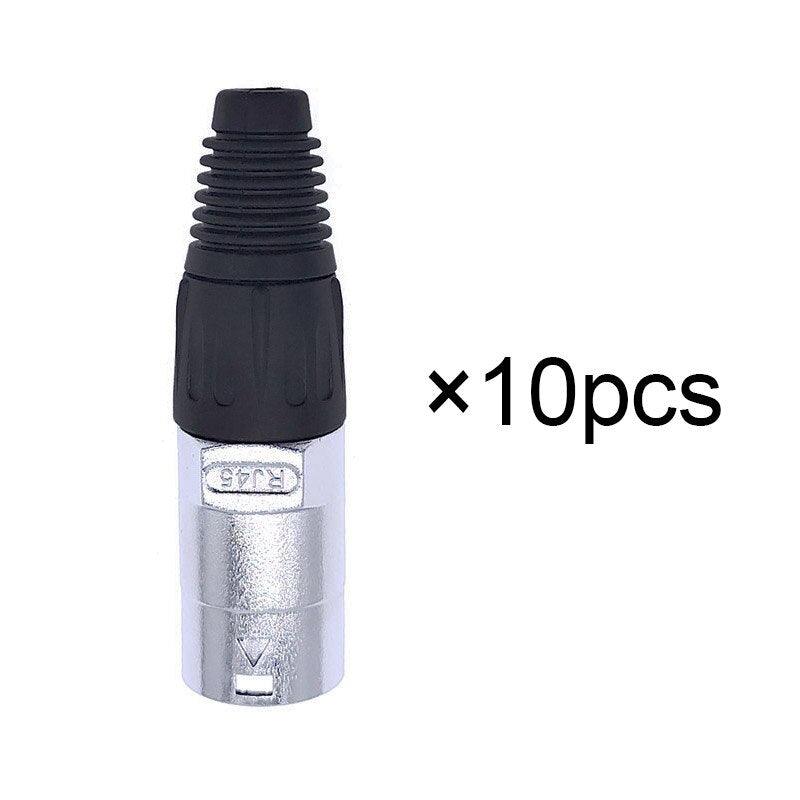 10 piece 8p8c RJ45 net work waterproof connector IP65 D socket panel ethernet connector.