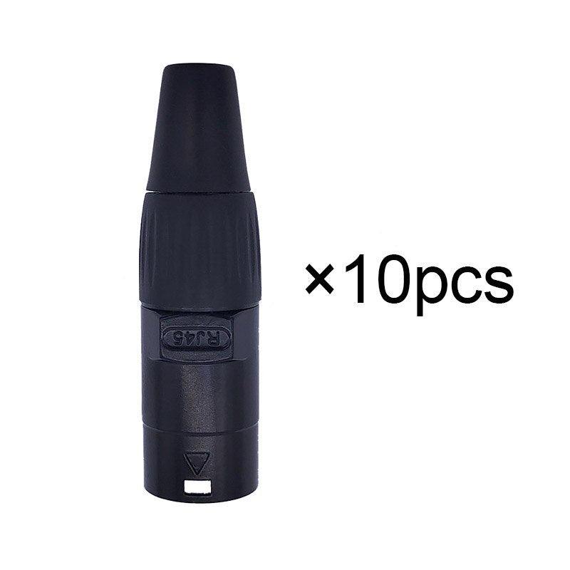 10 piece 8p8c RJ45 net work waterproof connector IP65 D socket panel ethernet connector.