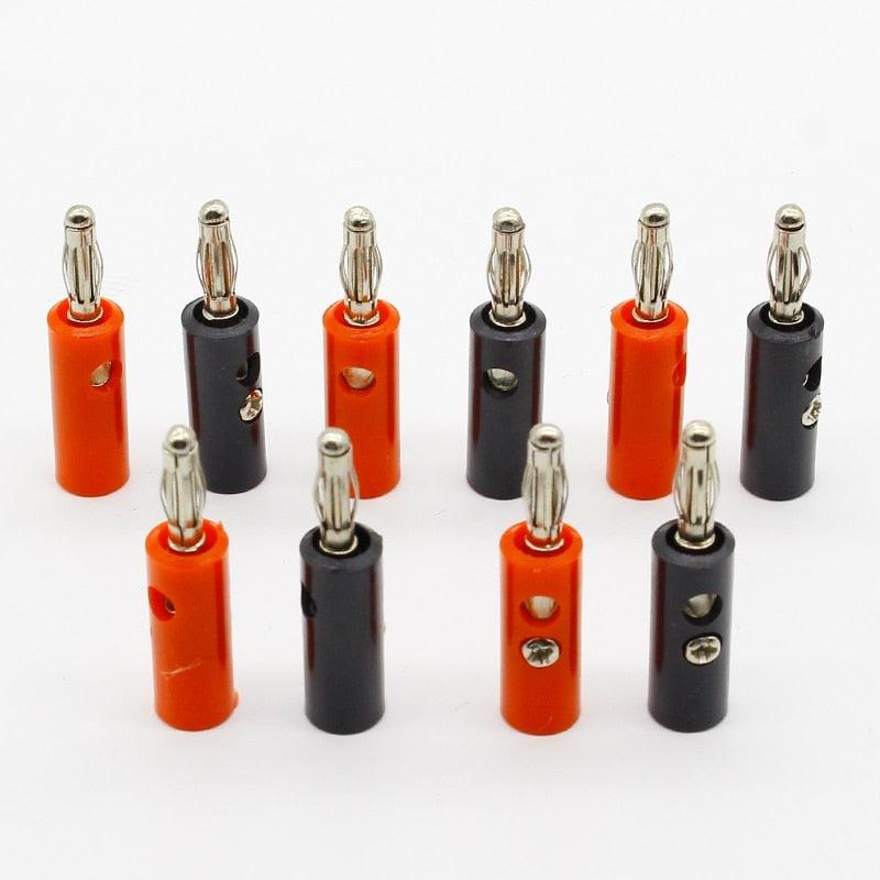 10 X Audio Speaker Screw Banana Plugs Connectors 4mm, IN STOCK, FREE SHIPPING.lot socket connector banana