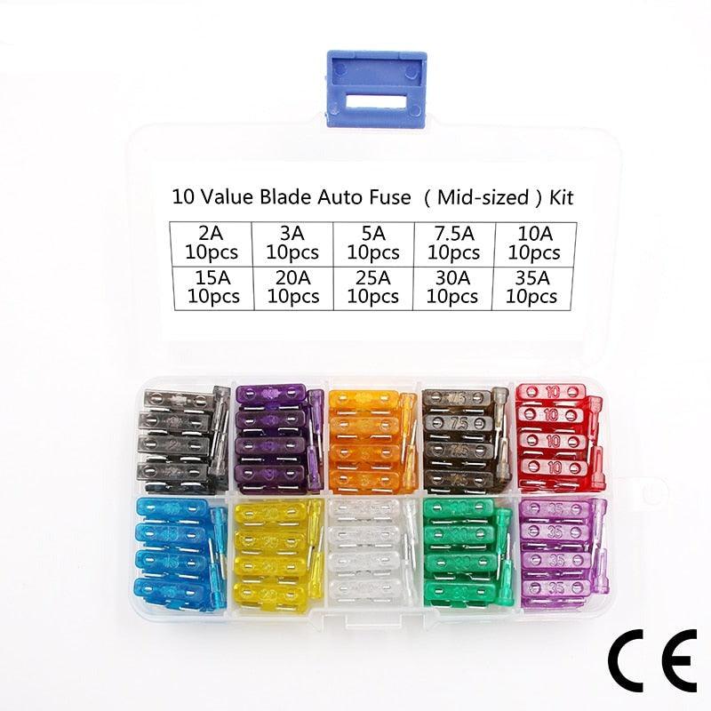 Carmotion Mini Blade Fuse Set – 5A, 7.5A, 10A, 15A, 20A, 25A, 30A – 10 Pieces Total