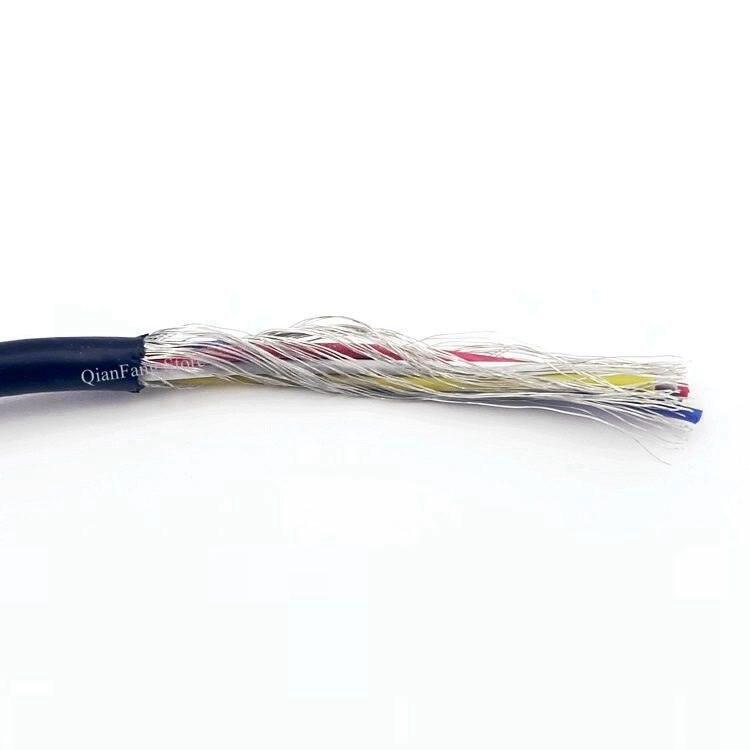 10M Shielded Wire 32 30 28 26 24 22 20 AWG Channel Audio 2 3 4 5 6 7 Core Headphone Line PVC Copper Signal Control Cable UL2547.